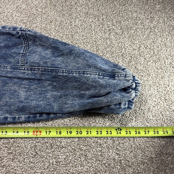 Future Collective Cargo Pants Womens 4 Blue Acid Wash Denim Jogger Style - Picture 8 of 9